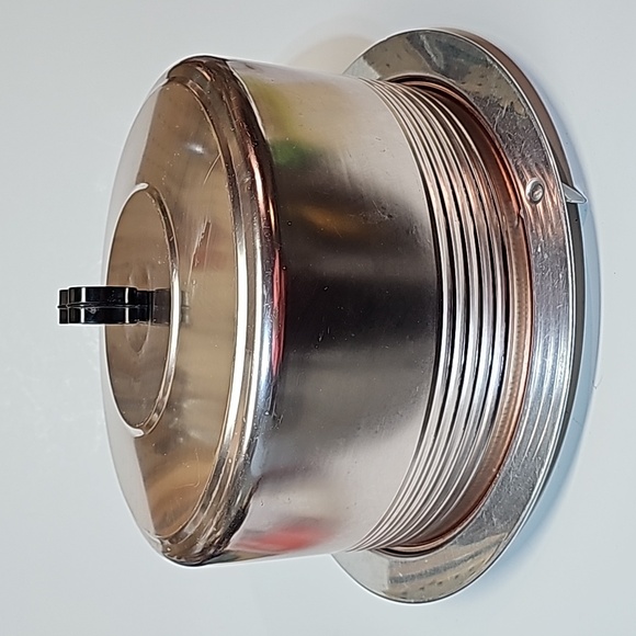 MCM Regal Ware Aluminum Rose Gold/Copper/Silver Colored Retro Cake Carrier - Picture 2 of 16